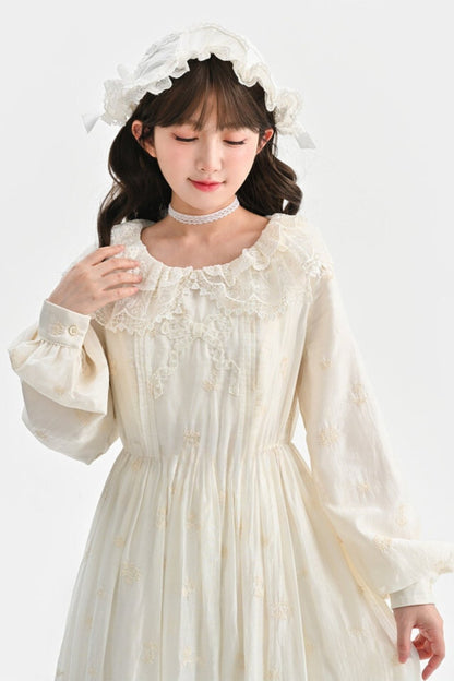 French Coat Embroidered Lace Pendulum Dress Set-Up