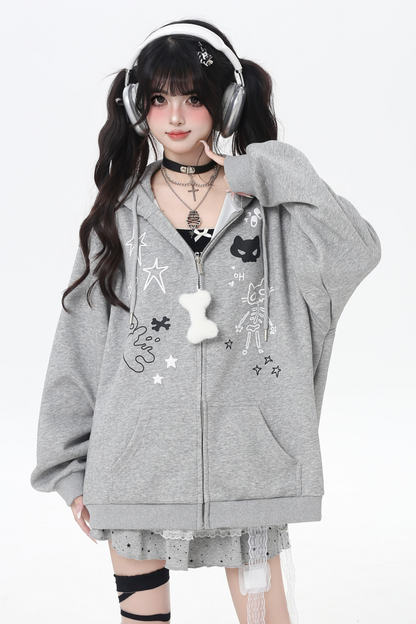 Cat Ear Hood Loose Sweatshirt Hoodie