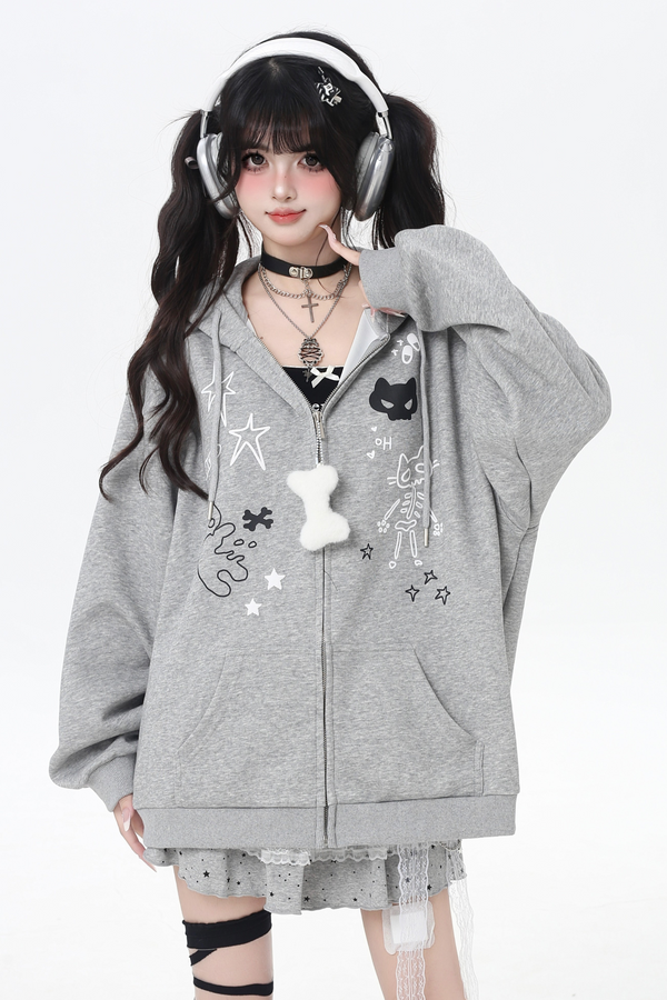Cat Ear Hood Loose Sweatshirt Hoodie