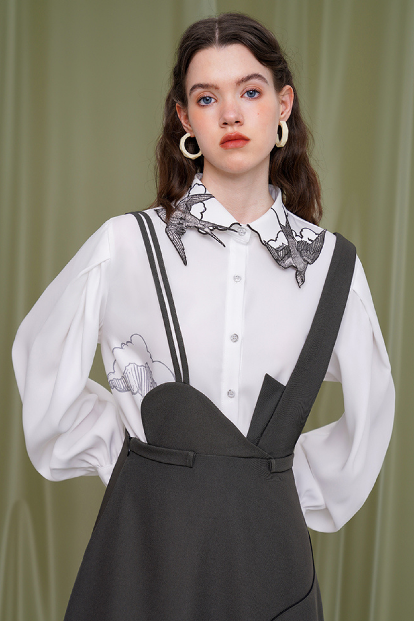 バードカラーモードシャツ