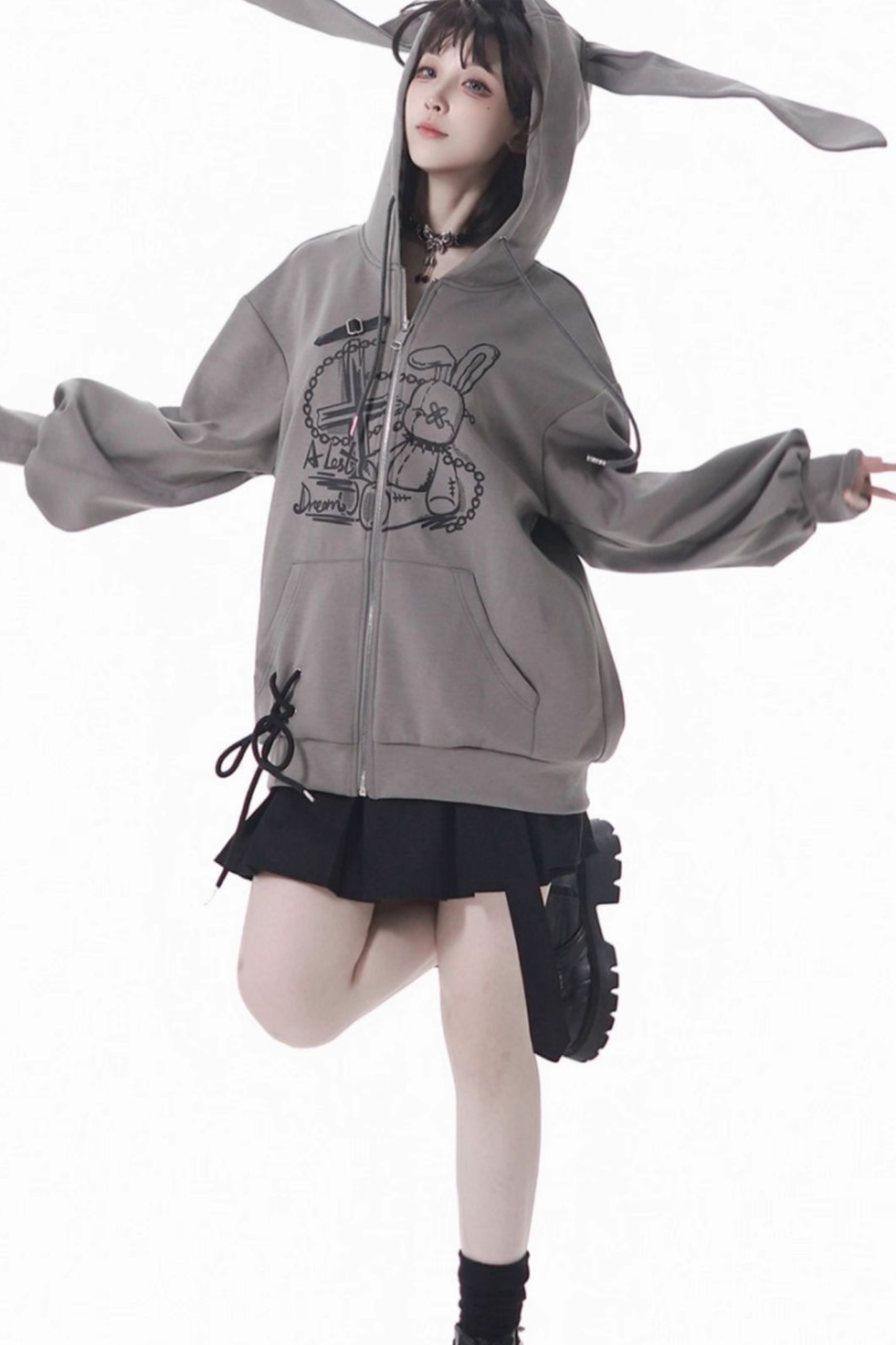 ラビットフーディー+スカート