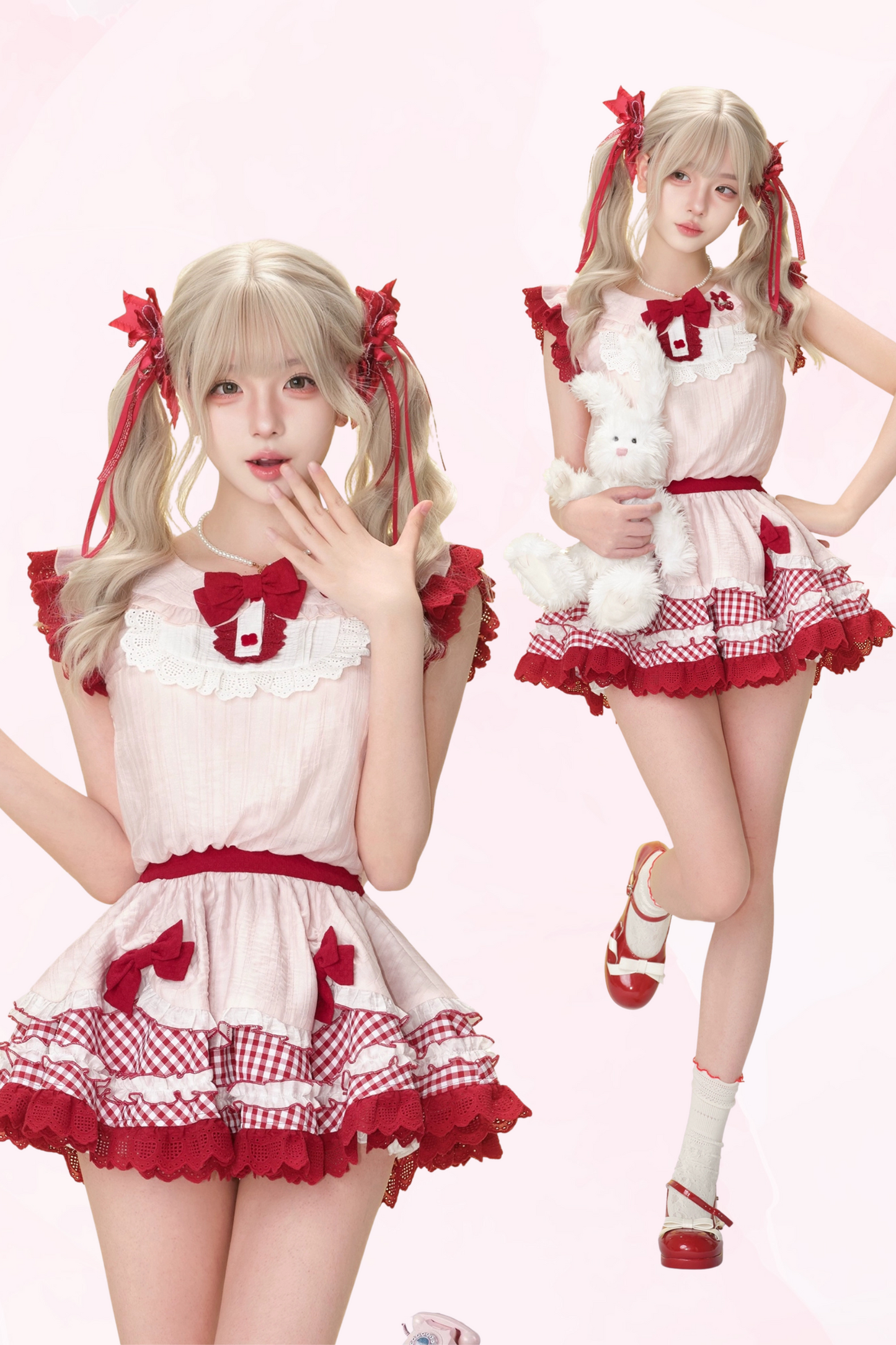 Strawberry Sweet Cream Dress + Inner Pants