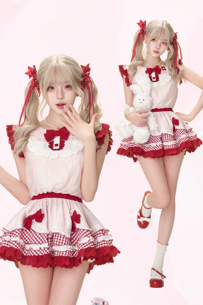Strawberry Sweet Cream Dress + Inner Pants