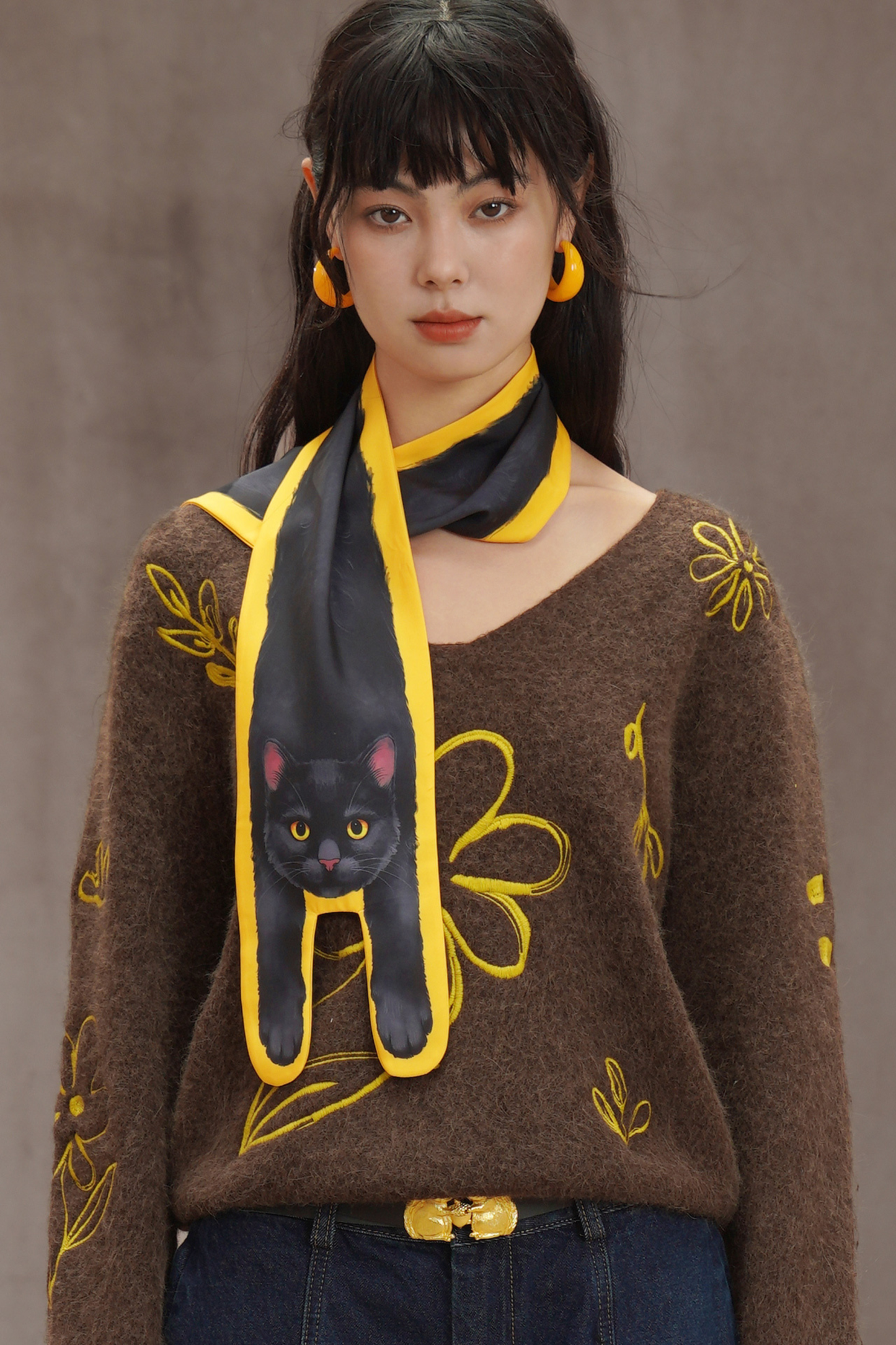 Black Cat Scarf