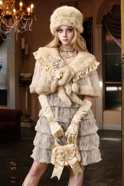 ナイトパーティーゴシックキャミソールドレス+ブローチ