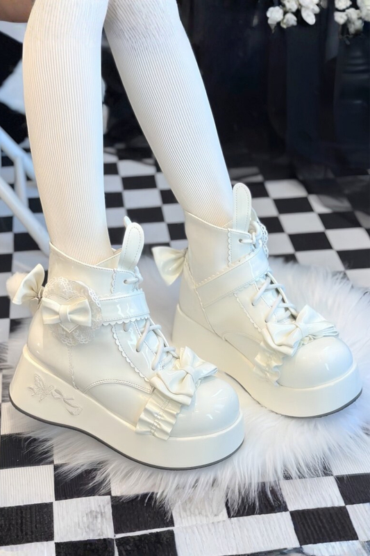 토끼 꼬리 롤리타 부츠