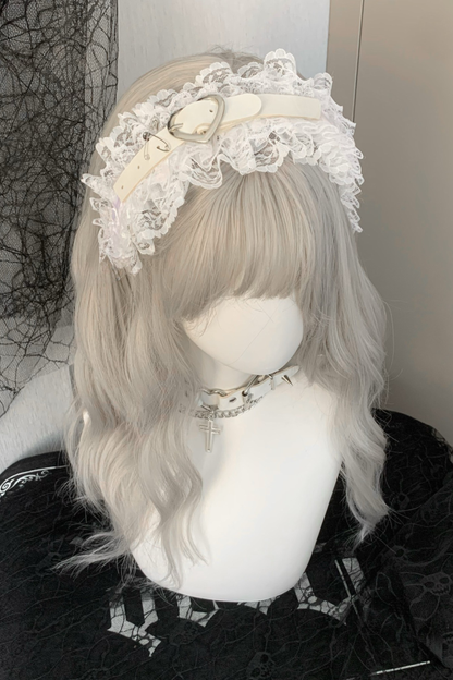 ラブレザーバックルレースヘッドバンド