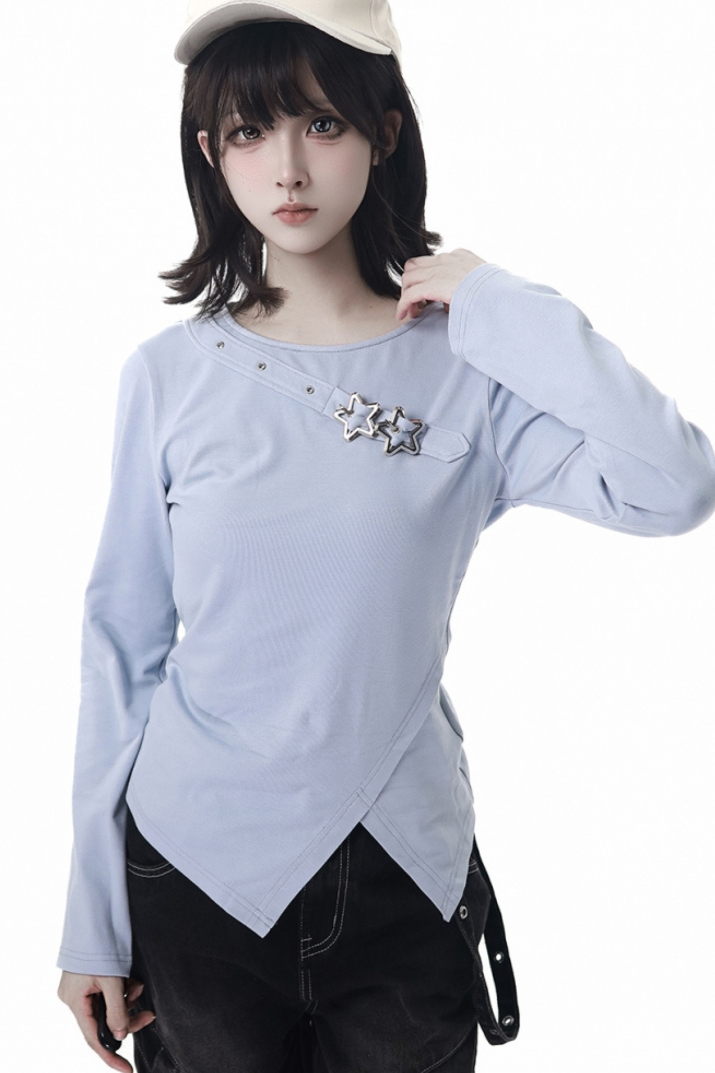 スリットロングスリーブトップス