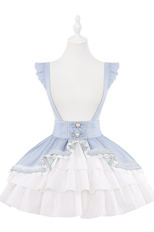 レースシャツ+ケーキビブスカート