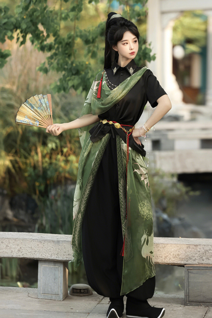 ネバーレスアイランドチャイナトップス+バルーンパンツ