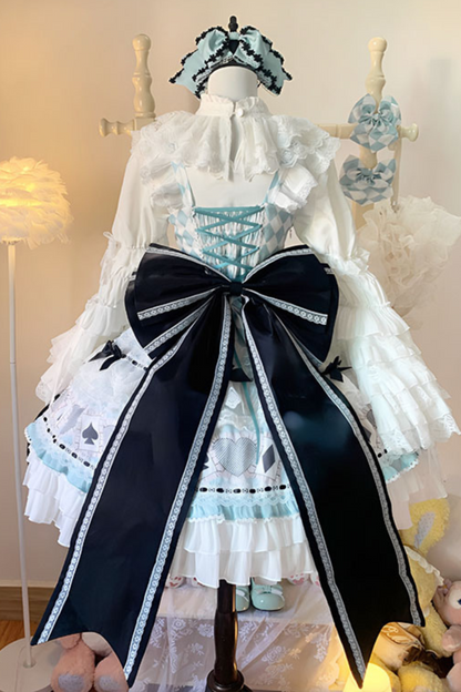 Mint Sweet Suspender Dress + Catsuit + Big Ribbon