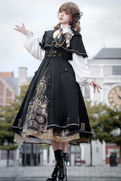 ドラゴンアリアロリータケープコート+トップス+スカート