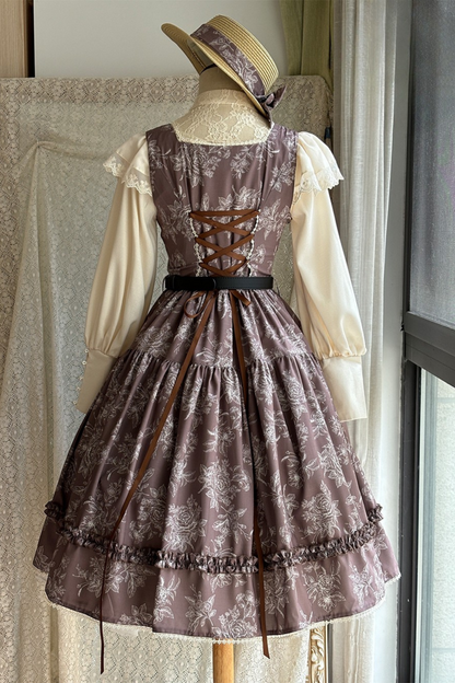 Sketch Wild Rose Elegant Lolita Jumperskirt