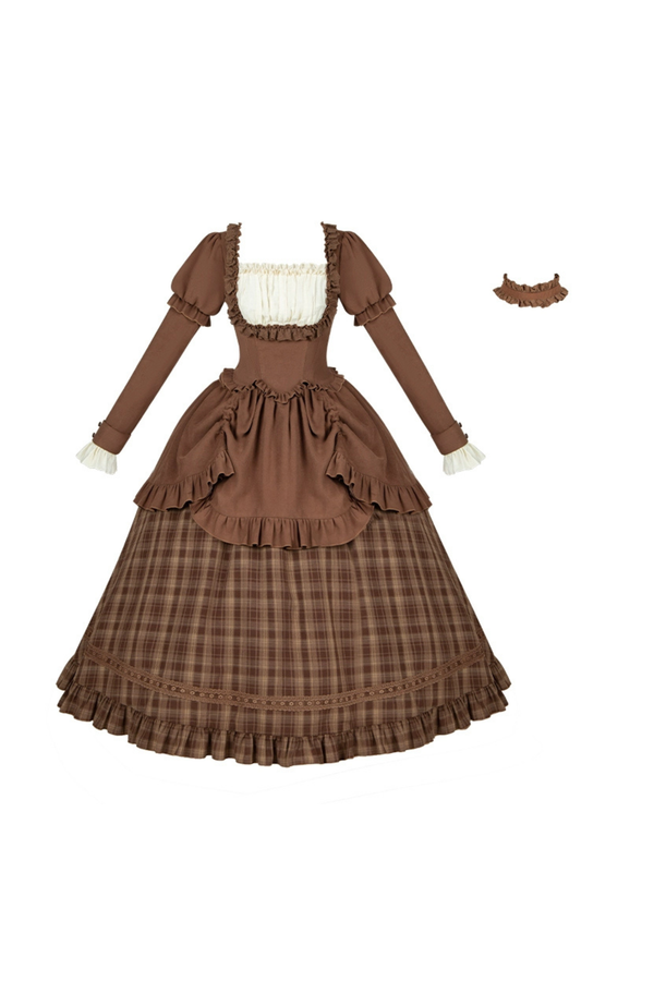 スイートチェックドールドレス＋2WAYリボン＋リボン＋ハット