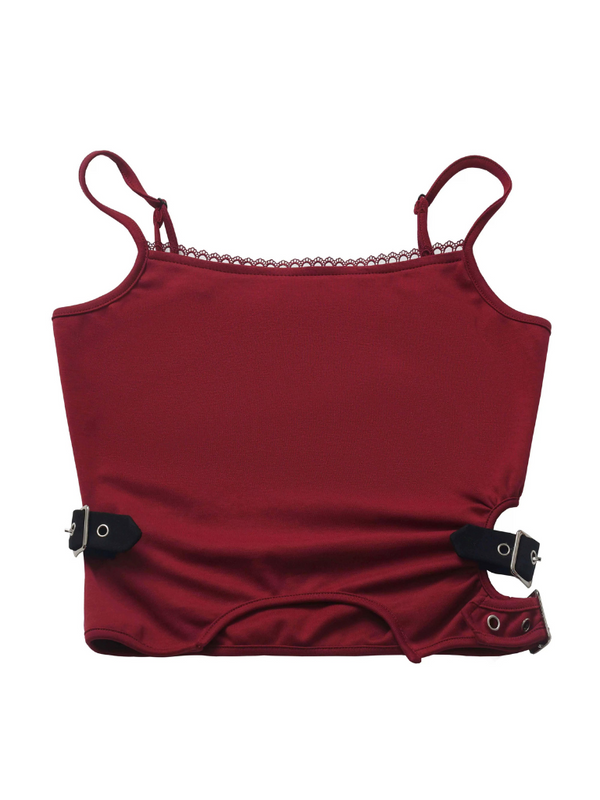 Waitress Universe Mesh Sheer Summer Knit + Camisole + Belt Skirt Suit