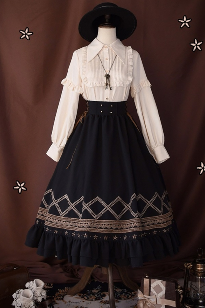 クラシカルレトロフレアロリータスカート