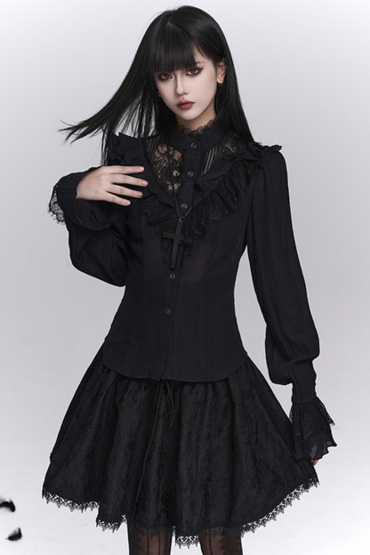 Mode Dark Ghost Girl Blouse