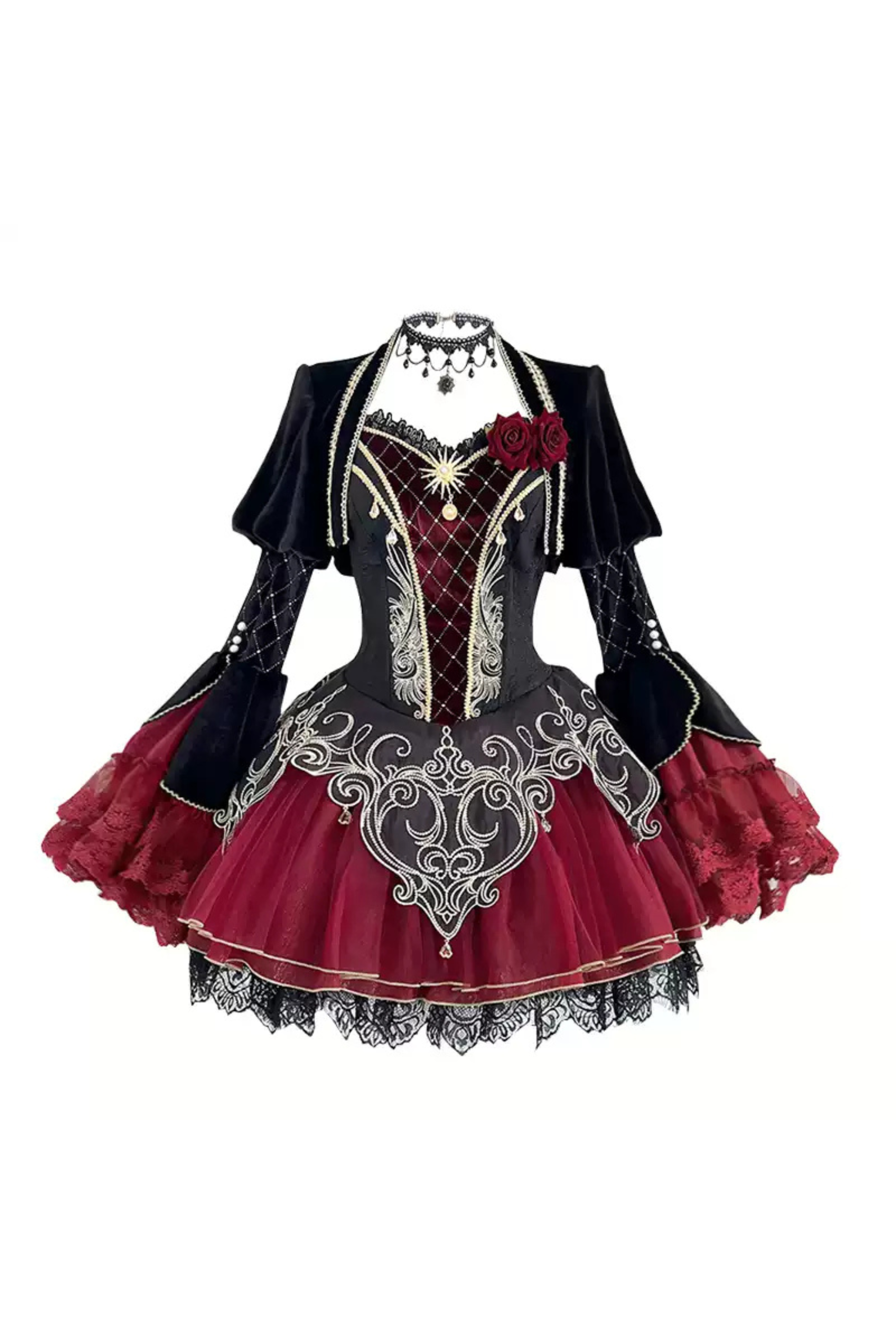 strapless open back dress Blood Clan Feast Dark Gothic Gorgeous Dress Suit – Belchic