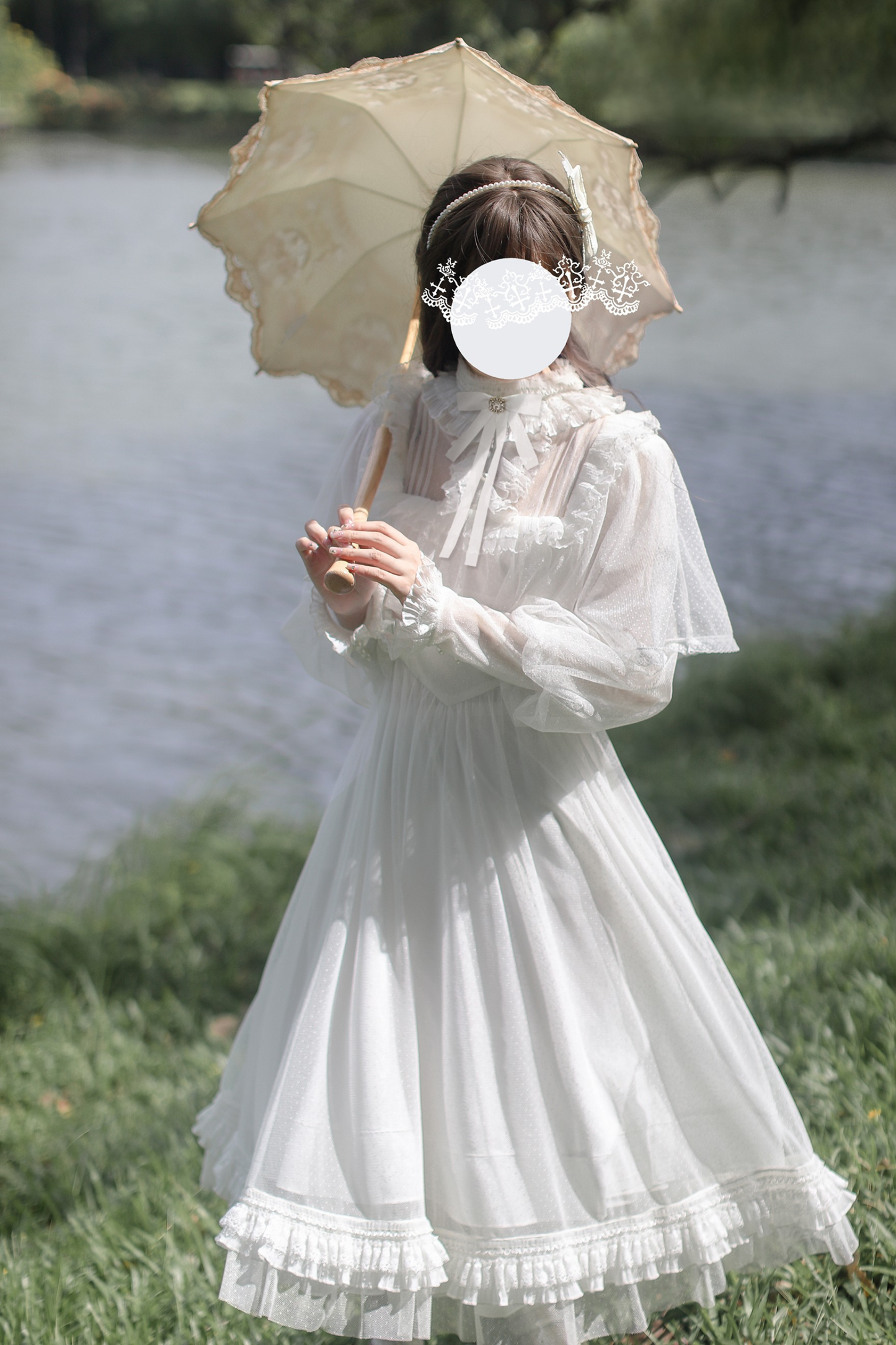 クラシステムエレガントドットガーゼワンピース