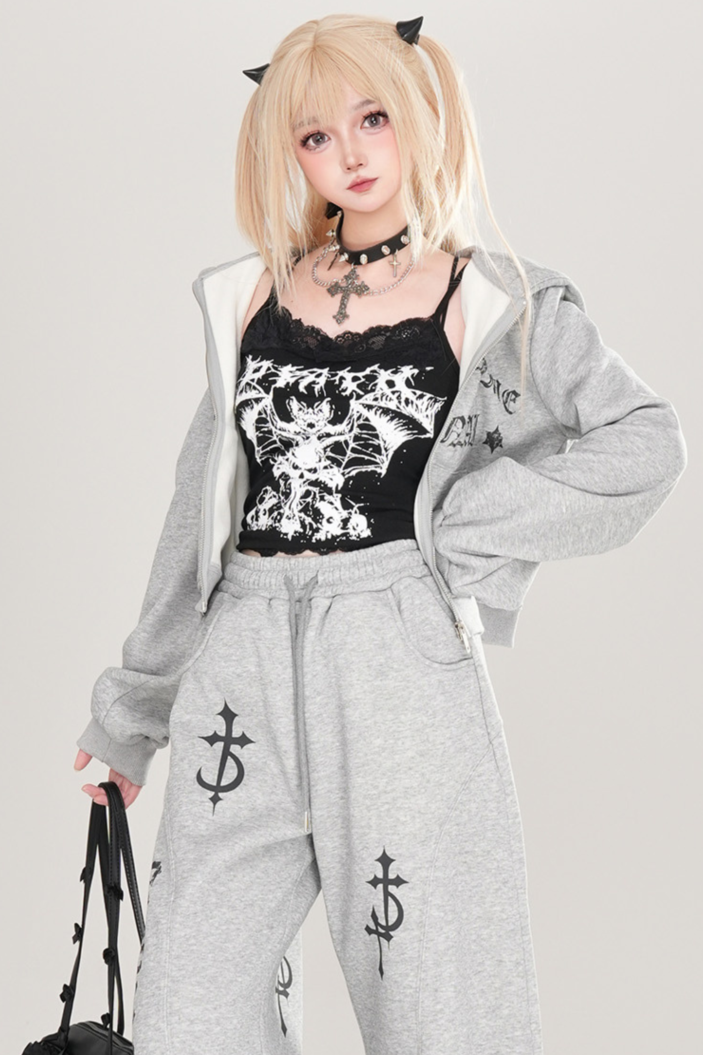 ナイトデモンシープホーンフードパーカー