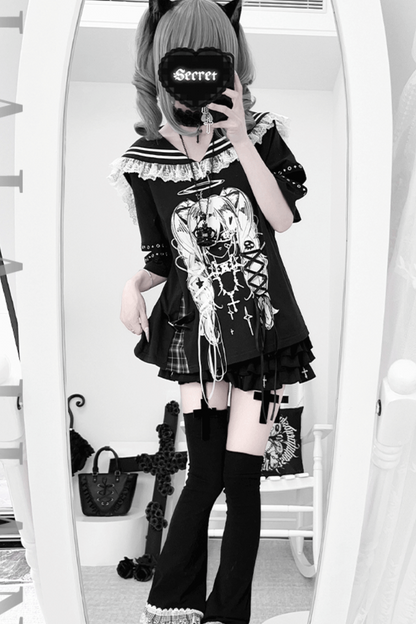 フリル地雷アニメーショントップス