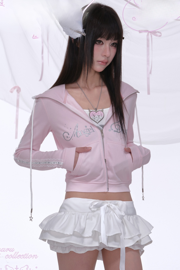 Angel Stone Logo Y2K Hoodie