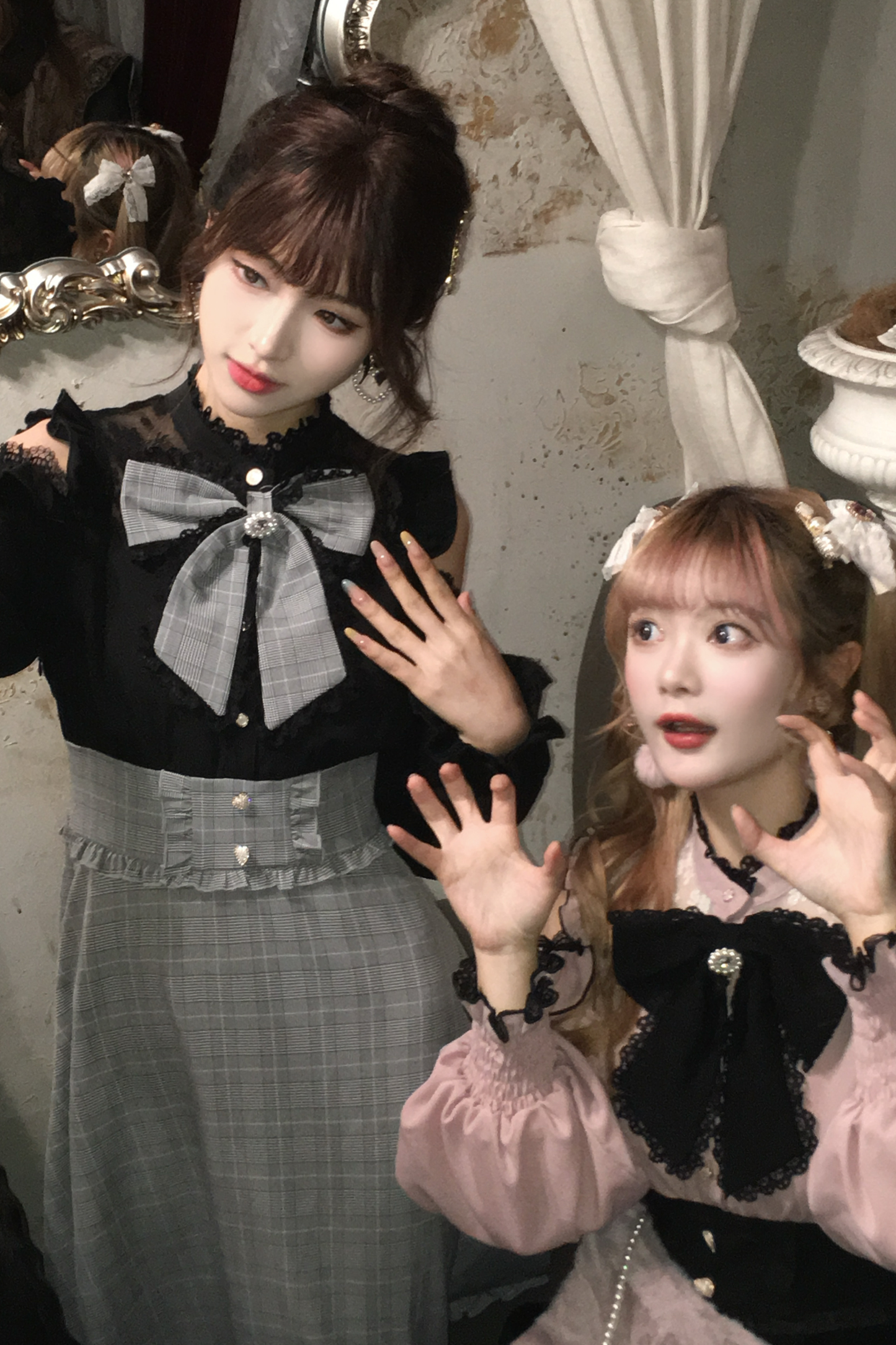 Mine Cute Bicolor Ribbon Dress