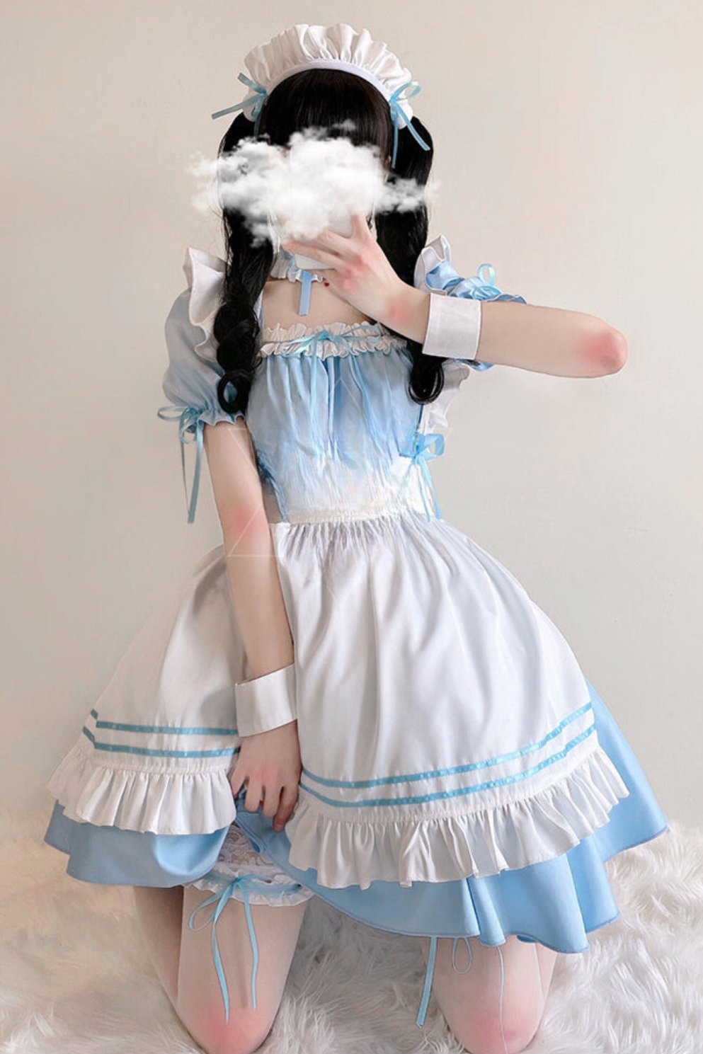 Powder Blue Alice Made Dress Set