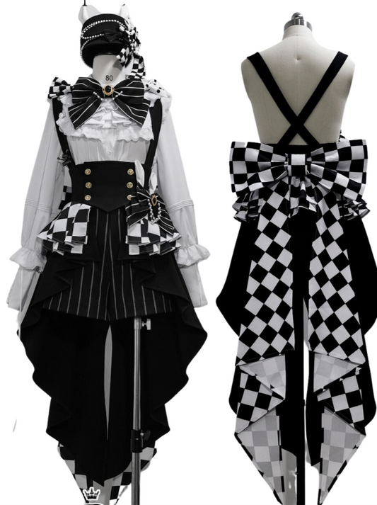 ラビットシアターブロックチェックロリータシャツパンツウエストバンドオールセットアップ【予約商品】
