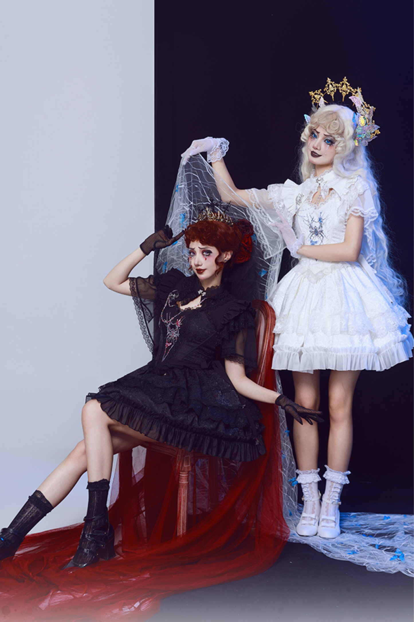 Gothic Lolita Split Lace Lolita Dress + Skirt + Bolero