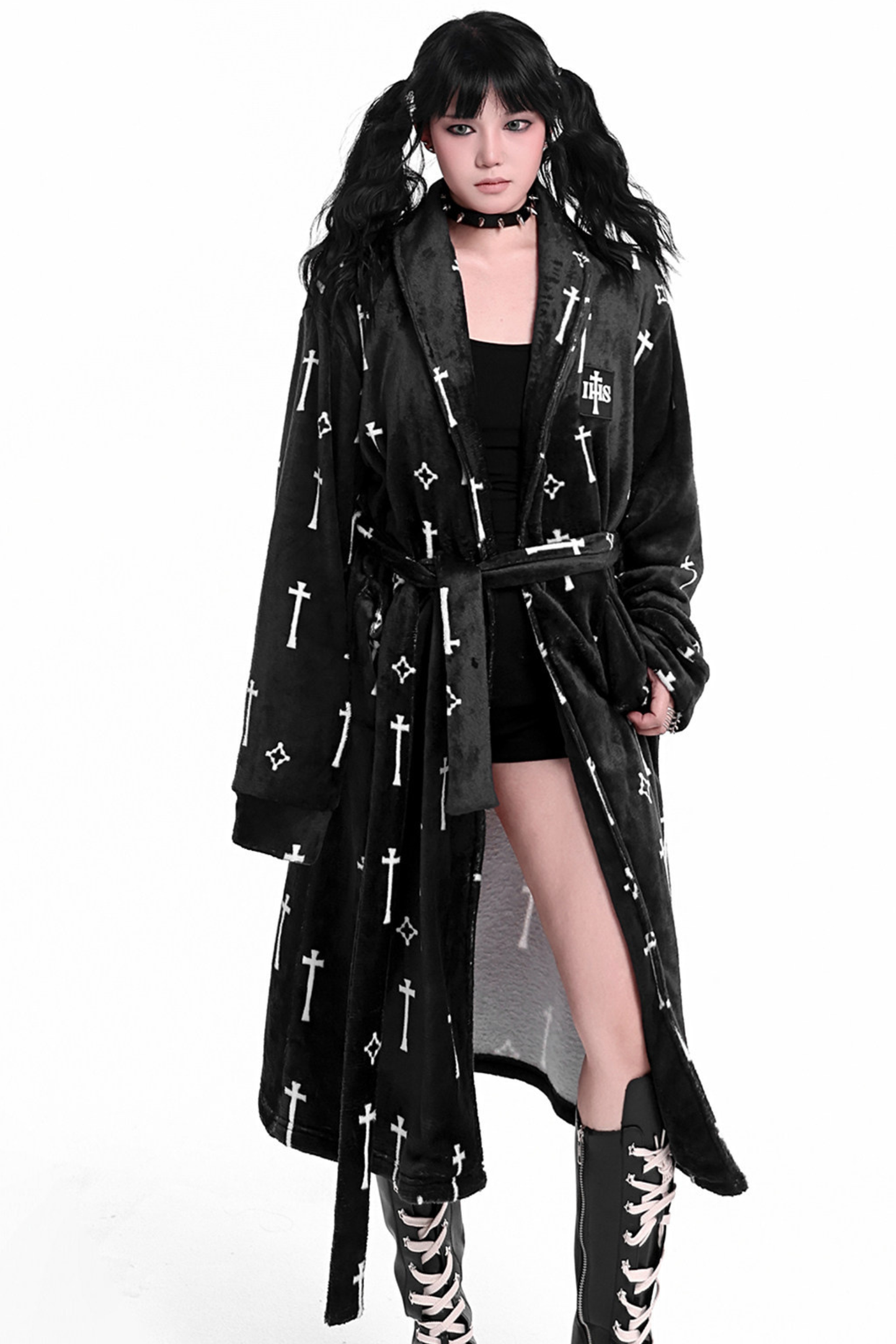 ゴシッククロスフランネルナイトガウンコート+ルーズパンツ+ジャケット