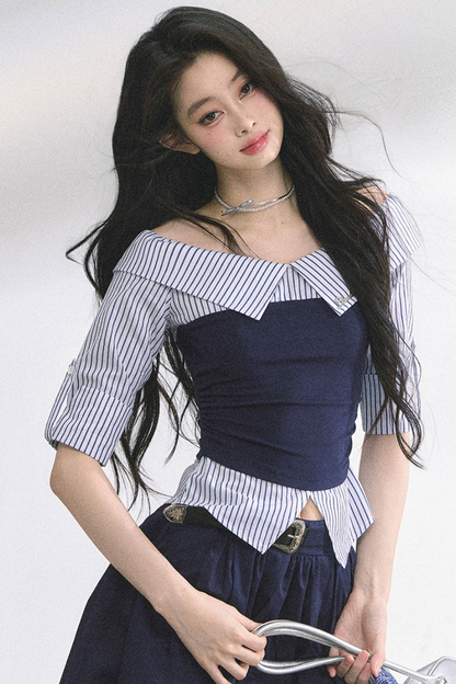 French American Stripe Tops