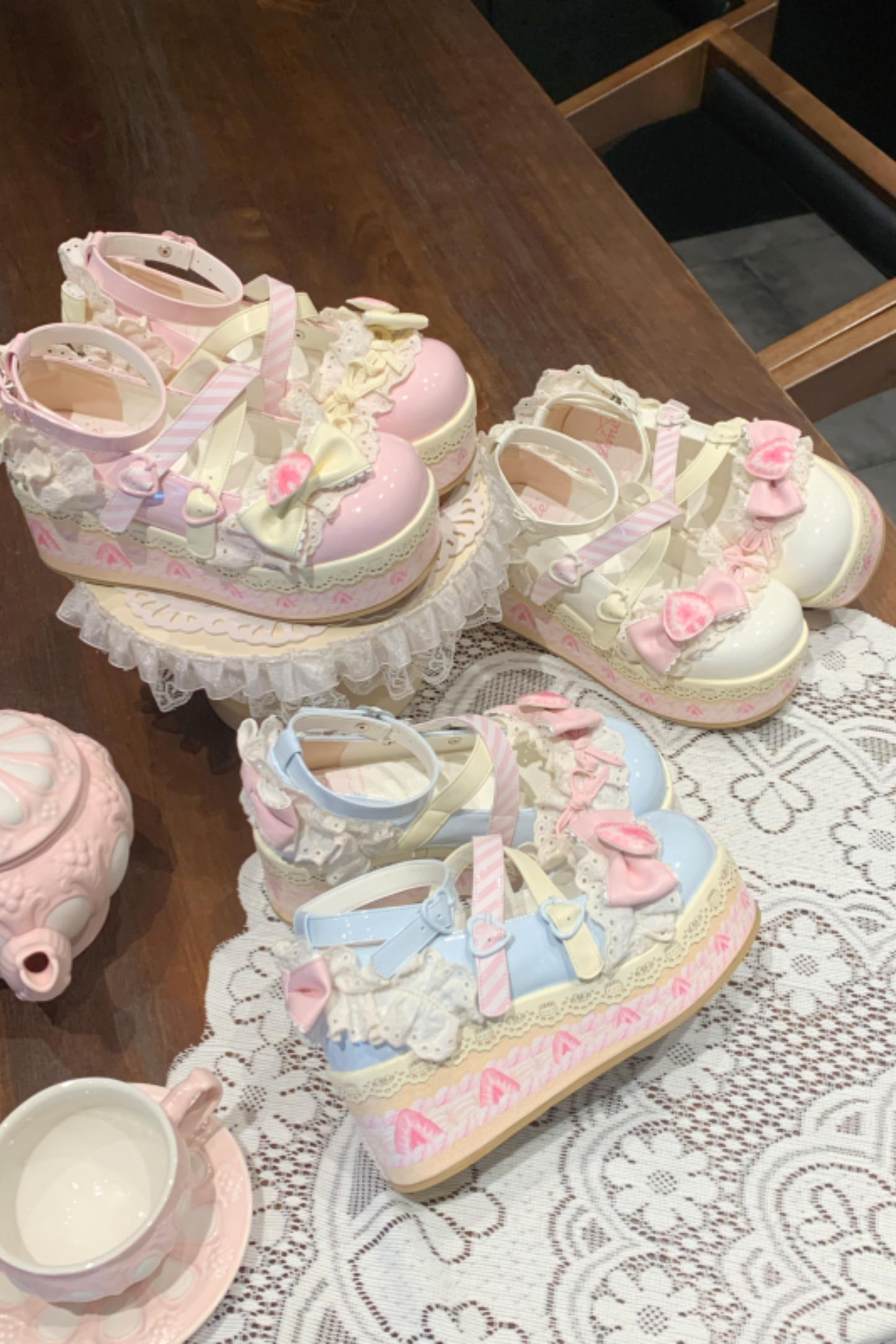 ストロベリーリミテッドロリータシューズ