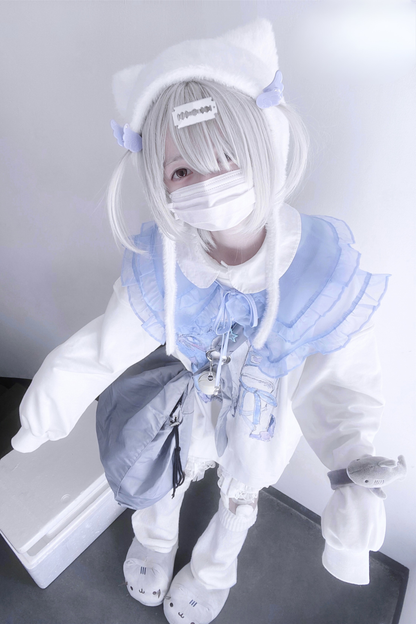 【天使界隈】ホワイトバードアクアルーズスウェットワンピース