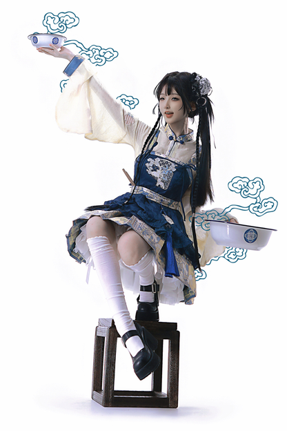 China Suspender Skirt + Shirt + Accessories