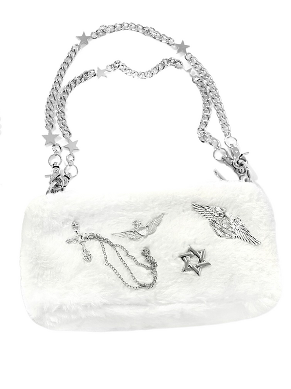 Metal Chain Badge Pendant Star Chain Hand Carry Bag