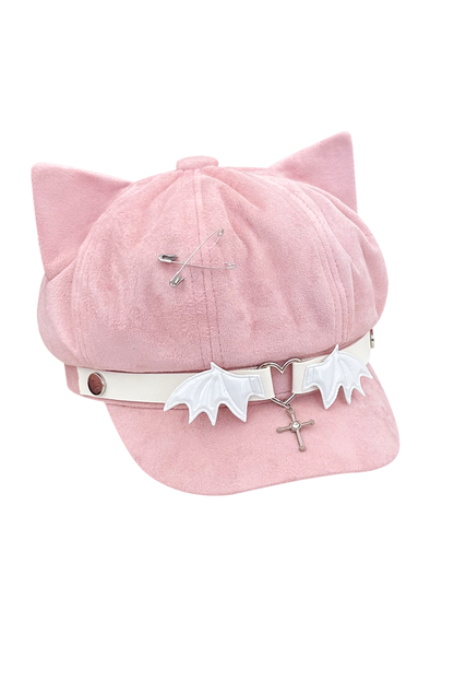 Y2K Blue Octagonal Newsboy Hat