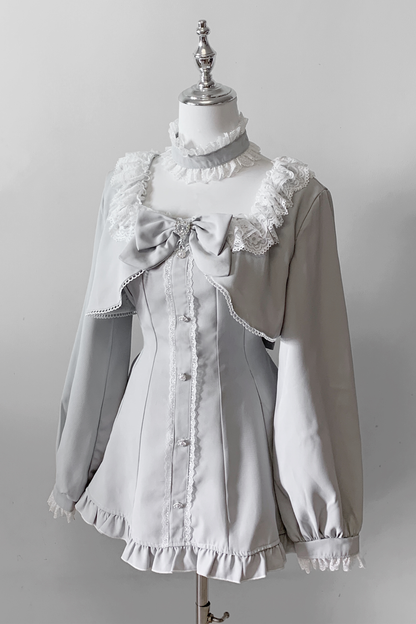 地雷フレアフェイクツーピースワンピース