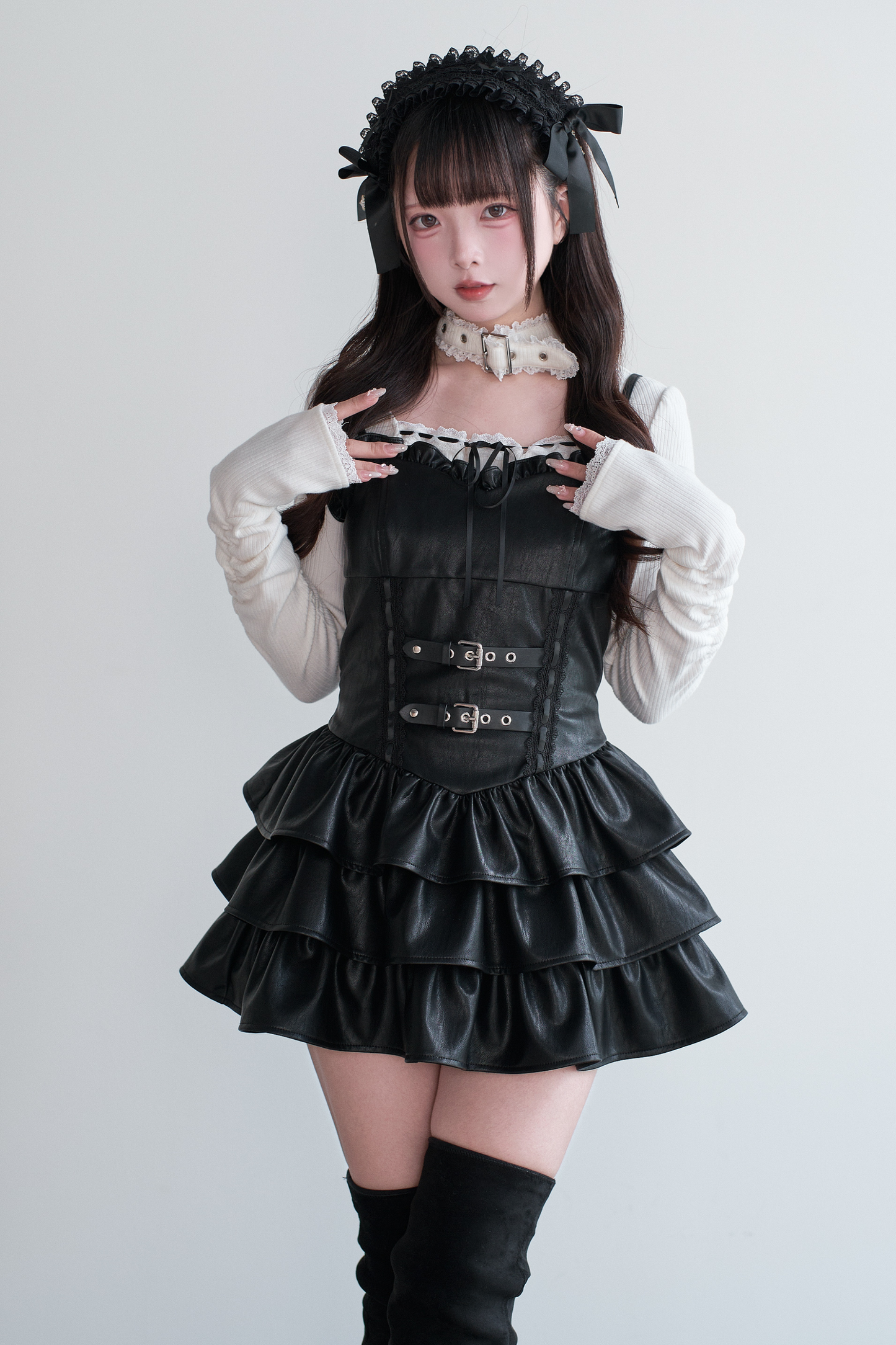 地雷フレアスリップドレスドレス