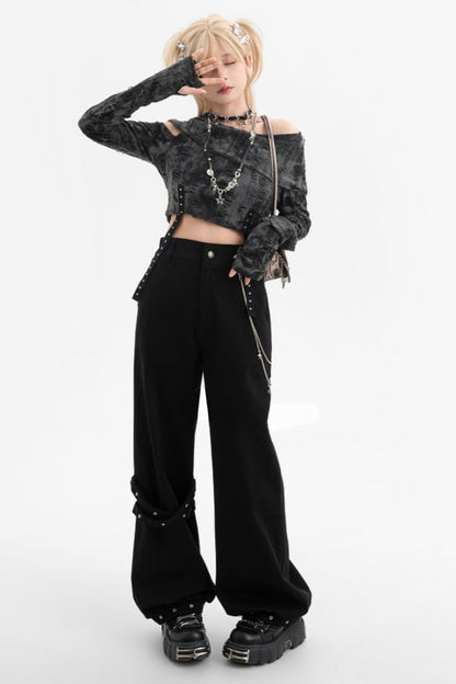 Black Lim Casual Cor Set Pants