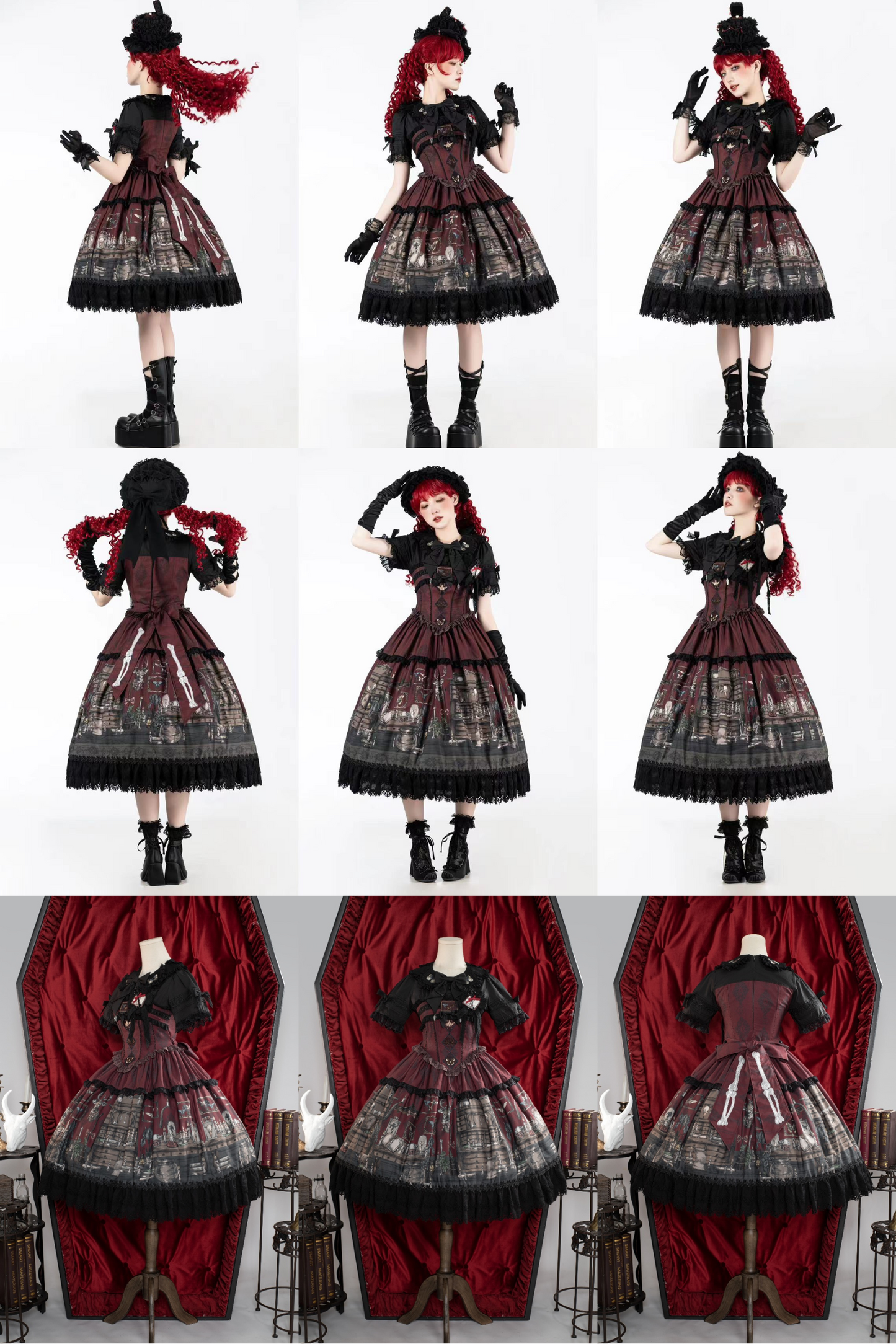 スペルコレクションルームステッチフェイクツーピースドレス