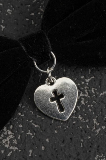 ベルベットゴシックリボンヘアゴム