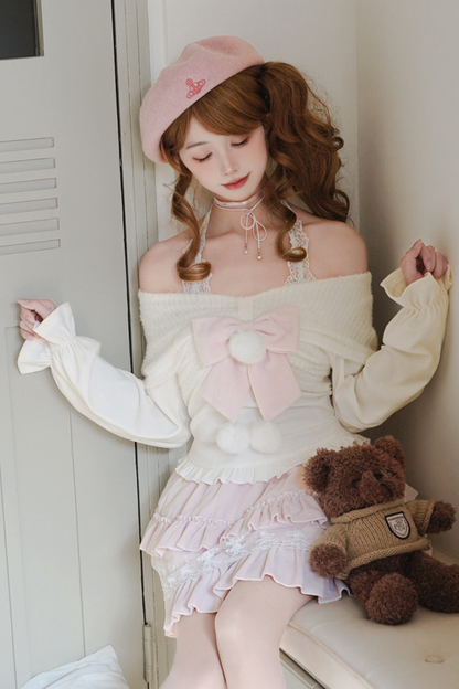 スイートリボントップス+スカート