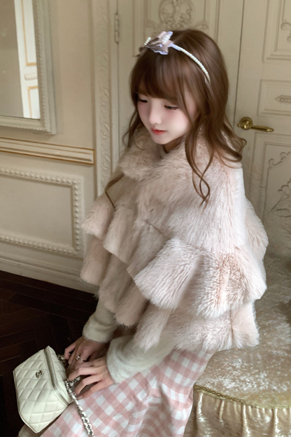 Sweet Fur Cape Coat