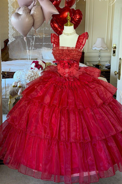 [3월 30일 예약마감] 우아한 무스 러브송 레드 원피스+소매