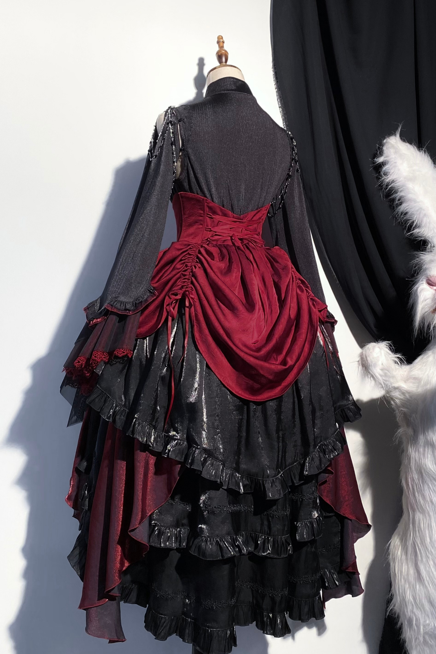 ダークフラワーゴシックロリータセットアップ