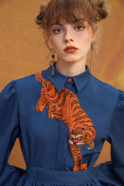 フレンチヴィンテージタイガーワンピース