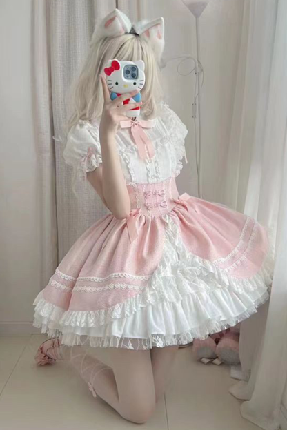 スイートパフリボンロリータドレス