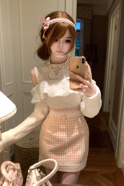 Sweet Powder Pure Off-the-shoulder Dress