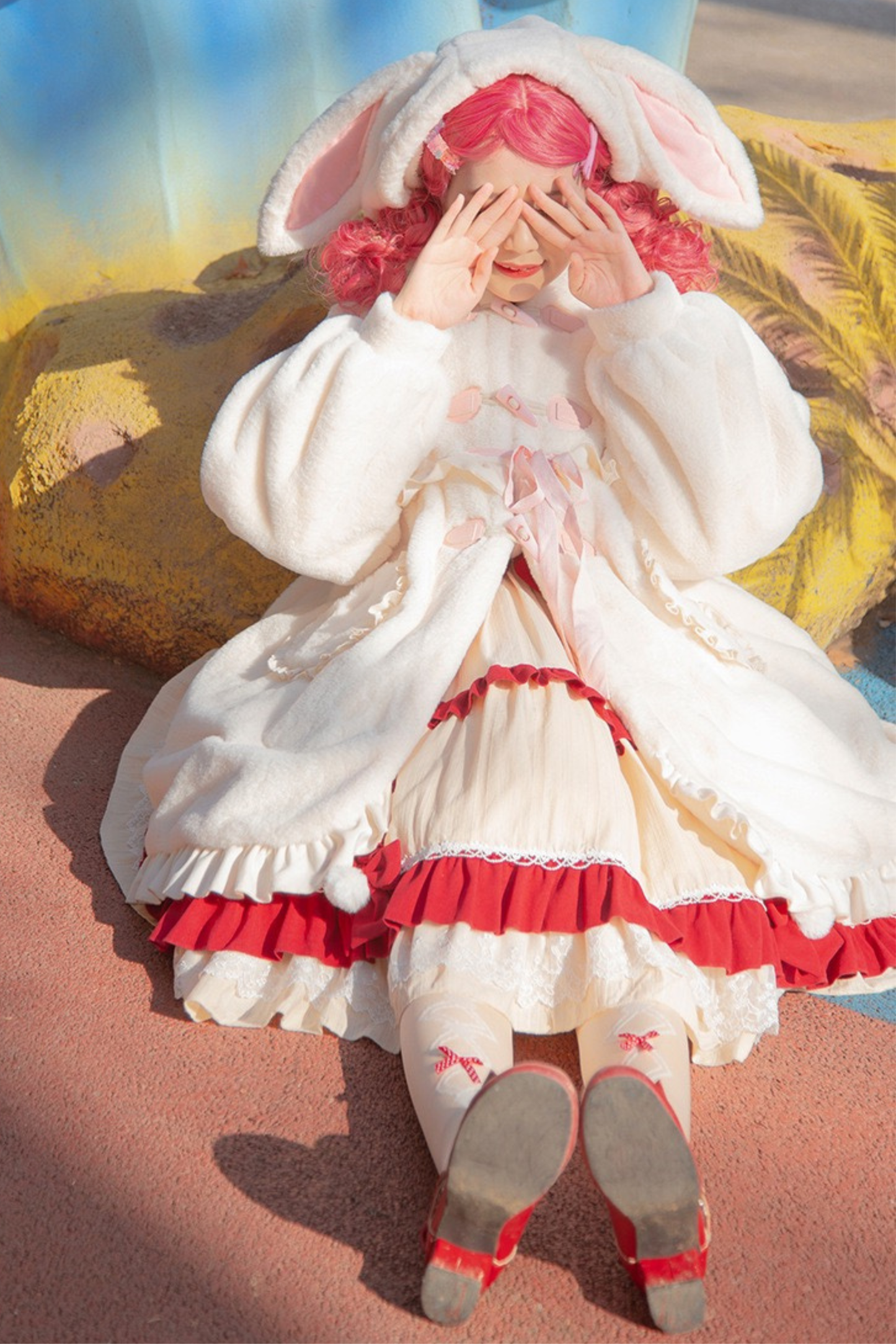 ラビットファーキュートロリータコート